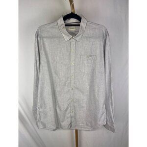 7Diamonds Mens The Format Long-Sleeve Button-Up Shirt XL Gray Checkered Cotton